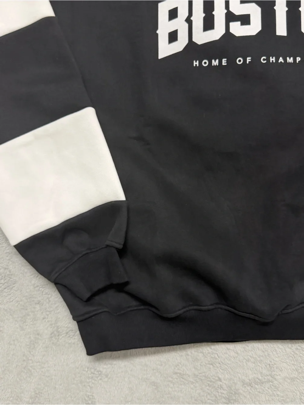 NEW 1987 The Label Boston Sweatshirt Mens M Black White Oversized Crewneck
